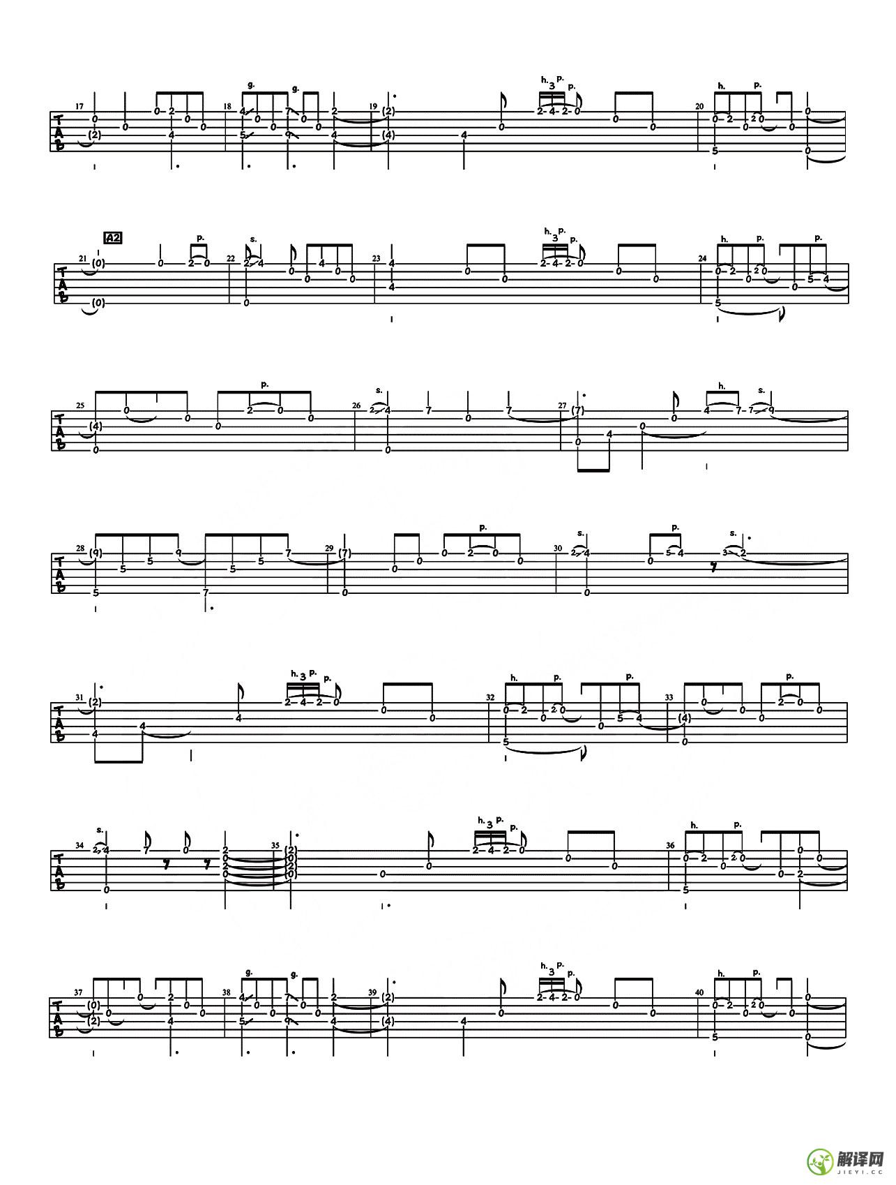 BerkleySprings吉他谱,原版歌曲,简单未知调弹唱教学,六线谱指弹简谱2张图